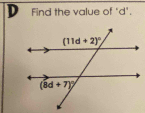 Find the value of 'd'.