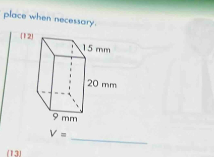 place when necessary. 
(12 
_
V=
(13)