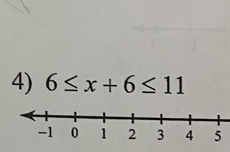 6≤ x+6≤ 11