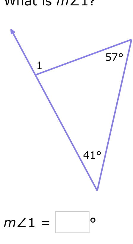 what is 111∠ 1 :
m∠ 1=□°