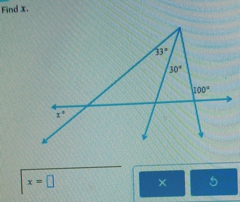 Find x.
x=□
×