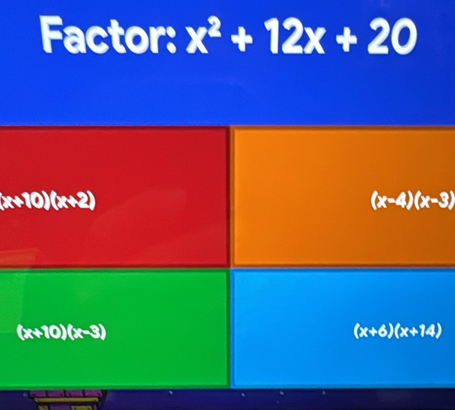 Factor: x^2+12x+20