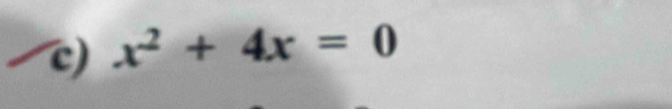 x^2+4x=0