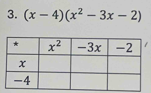 (x-4)(x^2-3x-2)