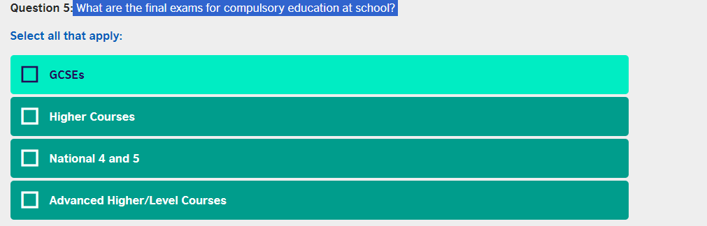 Solved: What are the final exams for compulsory education at school ...