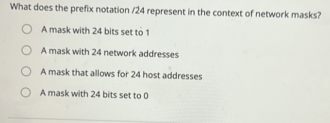 Solved: What does the prefix notation /24 represent in the context of ...