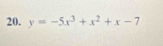 y=-5x^3+x^2+x-7