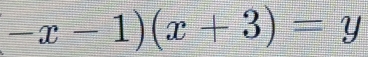 -x-1)(x+3)=y