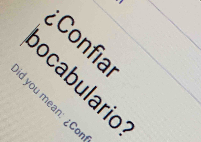 Confial 
pocabulario 
d you mean: ¿Co