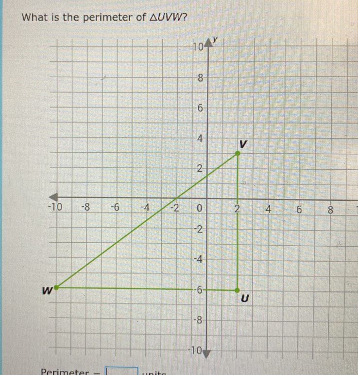 △ UVW
Perimeter -