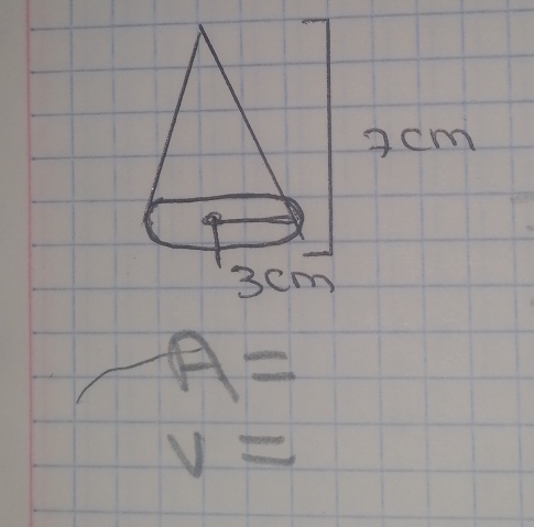 2cm
3cm
A=
v=