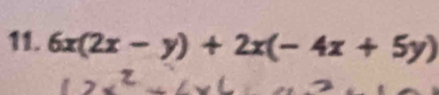 6x(2x-y)+2x(-4x+5y)