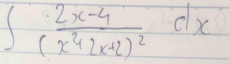 ∈t frac 2x-4(x^2+2x+2)^2dx