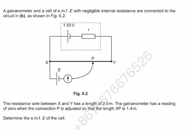 Solved: A galvanometer and a cell of e. m.f. E with negligible internal ...