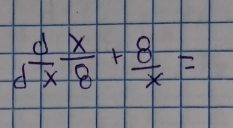 frac x x/8 + 8/x =