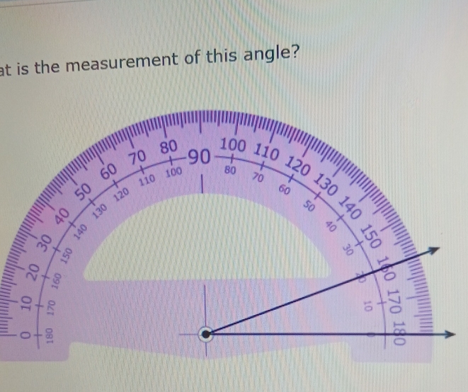 at is the measurement of this angle? 
`