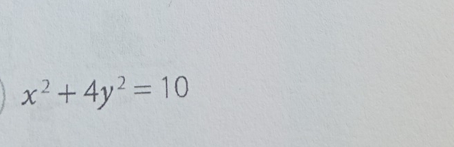 x^2+4y^2=10