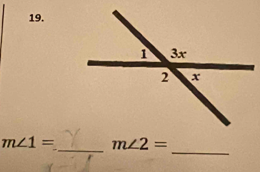 m∠ 1=
m∠ 2=