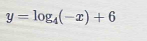 y=log _4(-x)+6