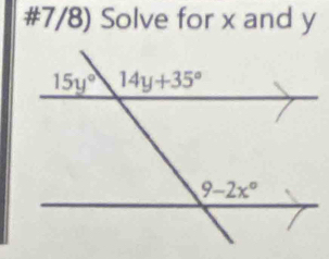 #7/8) Solve for x and y