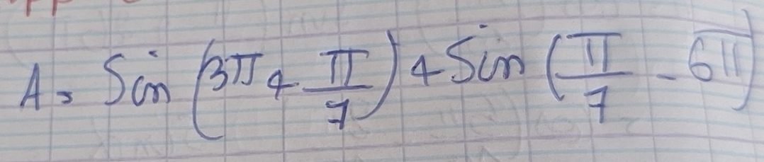 A,Sin(3π + π /7 )4Sin( π /7 -6π )