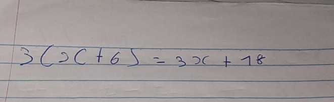 3(x+6)=3x+18