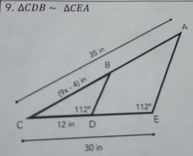 △ CDBsim △ CEA