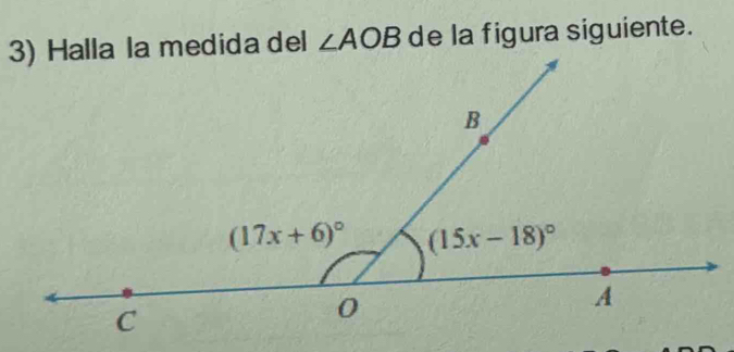 ∠ AOB de la figura siguiente.