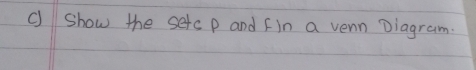 () show the setc p and Fin a vern Diagram.