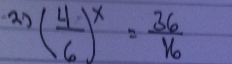 2 ( 4/6 )^x= 36/16 