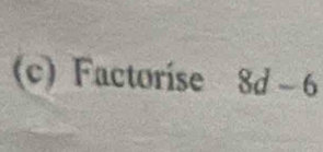 Factoríse 8d-6