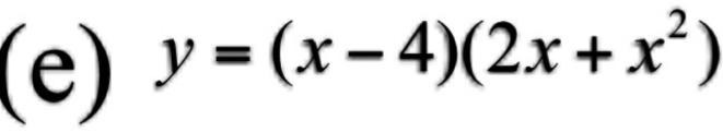 y=(x-4)(2x+x^2)