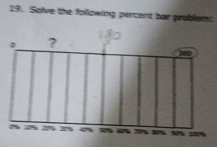 Solve the following percent bar problem:
1 ?
350
40% 200%