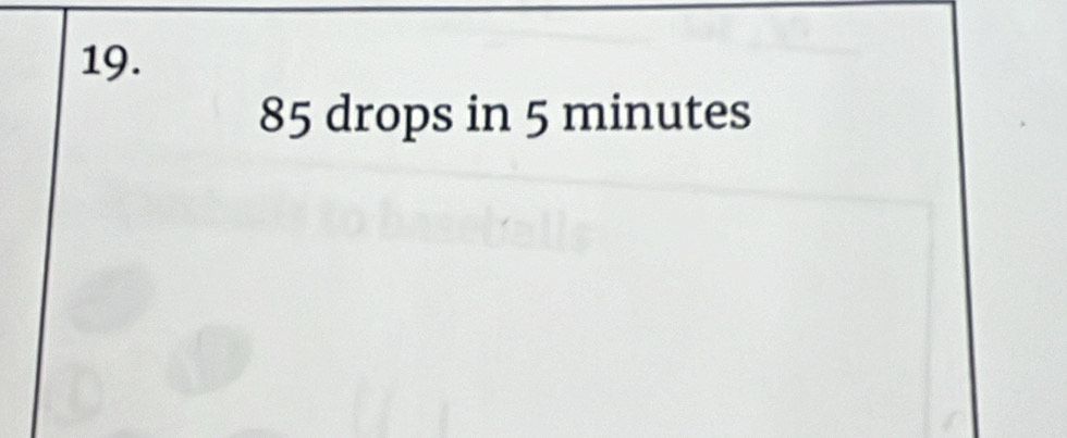 85 drops in 5 minutes