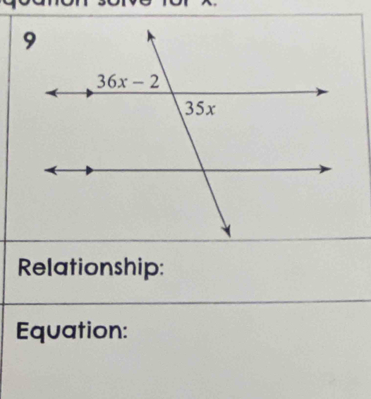 Relationship:
Equation: