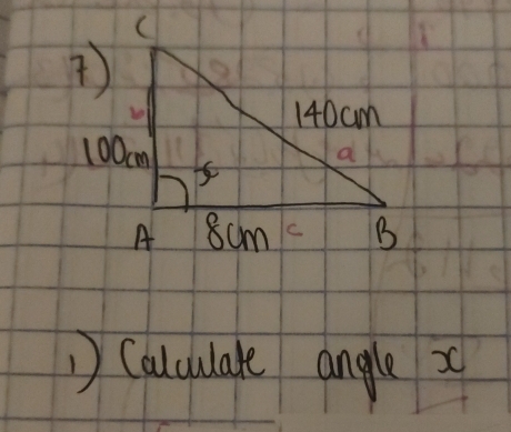 ① Calculare angle x