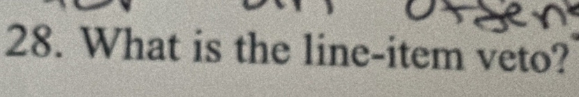 What is the line-item veto?