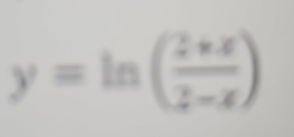 y=ln ( (2+x)/2-x )