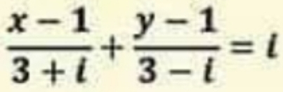  (x-1)/3+i + (y-1)/3-i =l