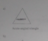 Acute-angled triangle 
b)