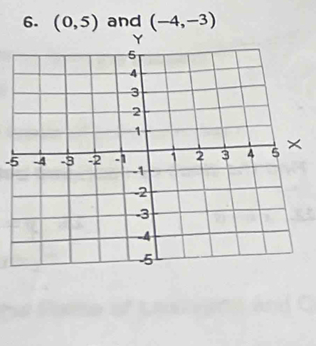 (0,5) and (-4,-3)
-5