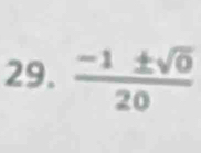  (-1± sqrt(0))/20 