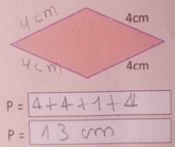 p=4+4+1+4
P= 13cm