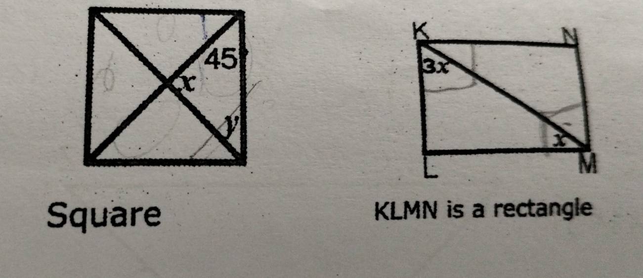 Square KLMN is a rectangle