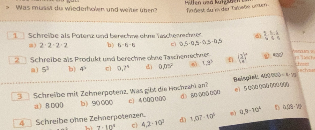 Gelöst:Hilfen und Aufgaben Was musst du wiederholen und weiter üben ...