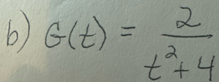 θ (t)= 2/t^2+4 