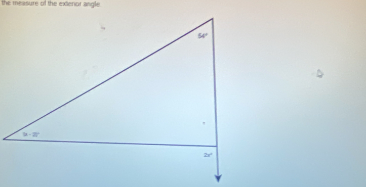 the measure of the exterior angle