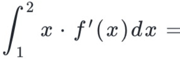 ∈t _1^2x· f'(x)dx=