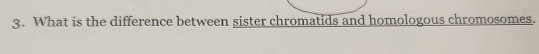 What is the difference between sister chromatids and homologous chromosomes.