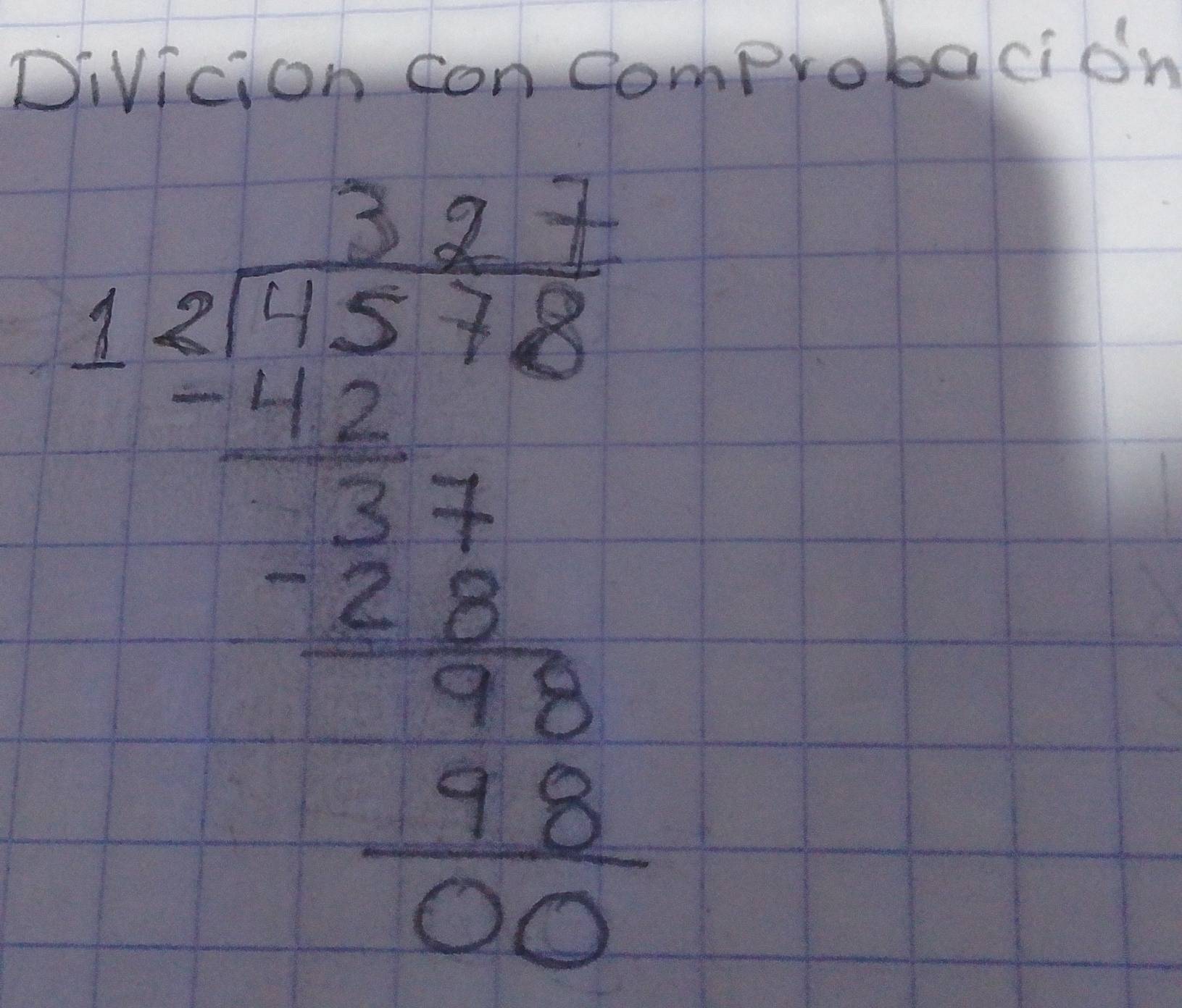 Divicion con comprobaci on
beginarrayr 1.2 * 2encloselongdiv 51 hline 15 2 2 2 95 2 2 -280 1 - 0